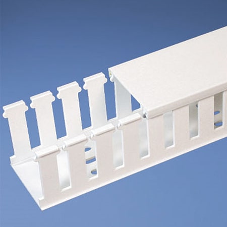 Panduit Wide Slot Duct, Type NE, Halogen-Free, White, 1" x 2" x 1' (6-Pack) NE1X2WH6